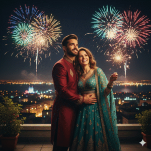 Google Gemini AI photo Prompts for diwali for Couples