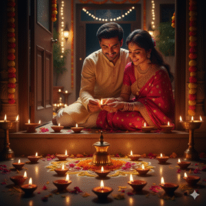 Google Gemini AI photo Prompts for diwali for Couples