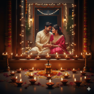 Google Gemini AI photo Prompts for diwali for Couples