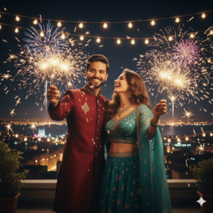 Google Gemini AI photo Prompts for diwali for Couples