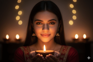 Gemini ai photo prompts for diwali for girls