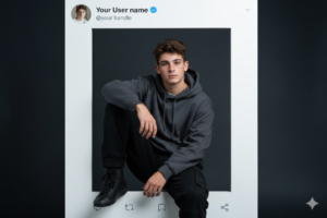 Gemini Photo Prompts with twitter Frame